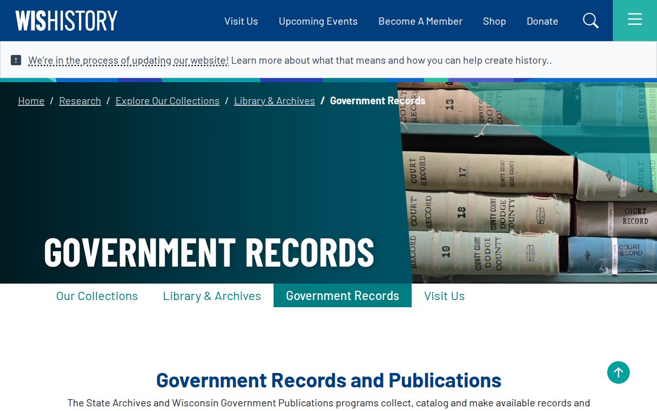 Wisconsin historical government records route for older Taylor County files